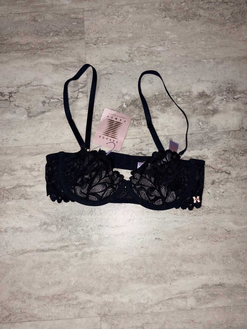 Savage X Fenty Black Lace Underwire Bra